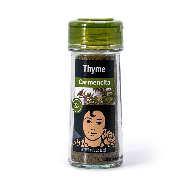 Тимьян (Thyme) сушеный, Carmencita
Эта приправа позволяет раскрыть вкус мясных блюд, поэтому его часто используют для рагу и баранины. Вторым и не менее важным методом употребеления тимьяна можно назвать чай - добавьте щепотку сушеной травы при заваривании чая.
Упаковка 22 грамма.