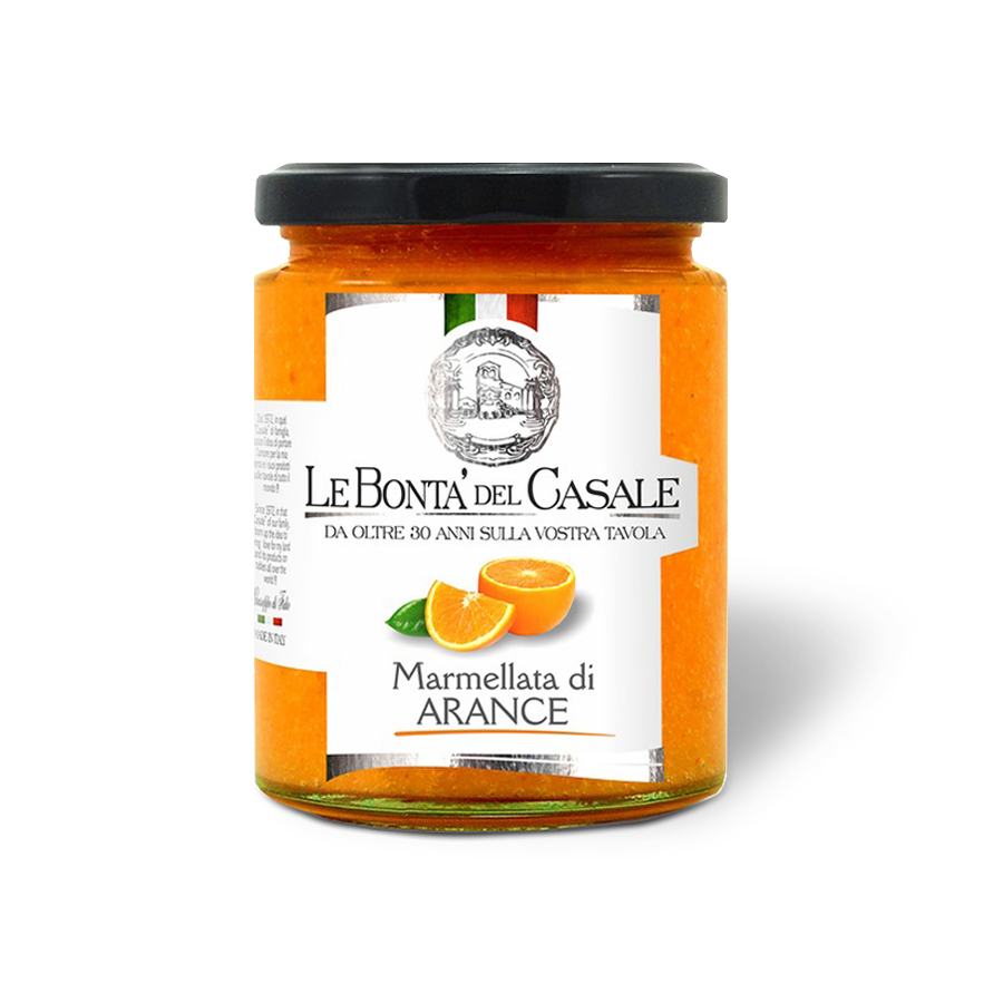Джем - мармелад из сицилийских апельсинов
Апельсиновый мармелад не стоит путать с вареньем. Он изготовлен из горьких сицилийских апельсинов и желирован за счет натурального пектина, содержащегося в этих цитрусовых. Изготовленный по классическому рецепту, мармелад обладает насыщенным вкусом, сильной сладостью и легкой горчинкой, поэтому на хлеб рекомендуется намазывать тонким слоем, а не накладывать ложками.

Употреблять с поджаренными тостами, при желании со сливочным маслом.
Упаковка 314 мл.