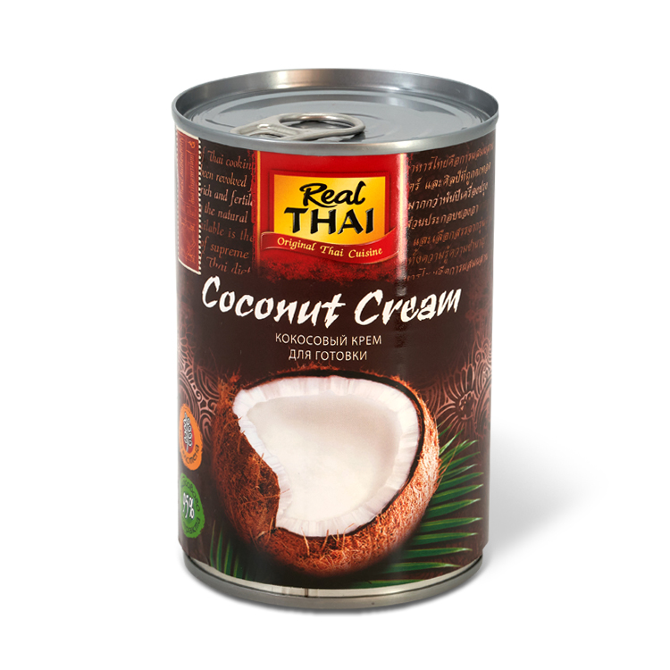 Кокосовые сливки Real Thai 400 мл металл
Натуральный кокосовый крем жирностью 22% может быть реальной вегетарианской заменой сливок из коровьего молока. Обадая густой и насыщенный консистенцией, продукт служит основой для приготовления блюд юго-восточной кухни, кремов и кондитерских изделий.
Упаковка емкостью 400 мл.
Произведено в Тайланде.