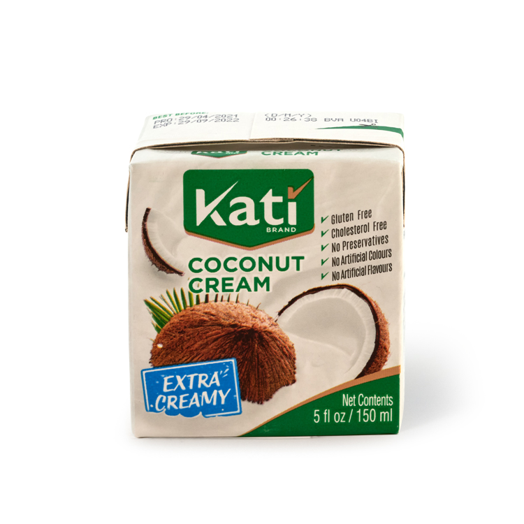 Кокосовые Сливки Kati, 150 мл Ветнам
С содержанием кокоса не менее 80%, эти густые, сливочные и насыщенные ароматом кокосовые сливки &mdash; невероятно полезный ингредиент для вашей кухни. Этими сливками вы можете добавить богатый вкус и текстуру десертам, вы также можете использовать их для придания консистенции в смузи, соусы и супы. Они отлично подойдут для приготовления блюд тайской кухни, сделают ярче вкус морепродуктов, птицы и мяса. Используйте их для приготовления основы соусов для риса или рагу.
Маленькая упаковка емкостью 150 мл достаточна и удобна для разового приготовления.
Произведено во Вьетнаме.