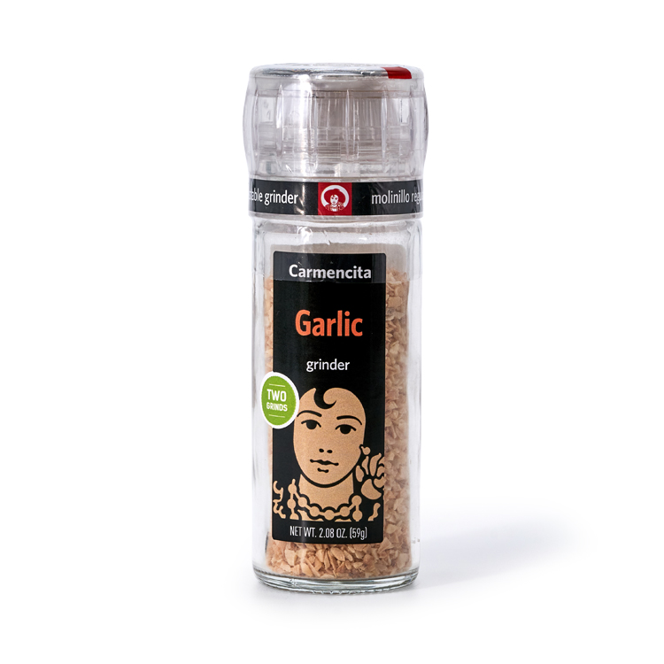 Чеснок Измельченный в упаковке с мельницей Carmencita
Природные компоненты чеснока Garlic, ответстенные за насыщенный аромат и вкус, ценятся как за пользу для здоровья, так и за незаменимые кулинарные качества.
Добавляйте измельченные гранулы или порошок чеснока при приготовлении блюд, непосредственно в готовые блюда.
Упаковка с мельницей поможет вам тщательно измельчить чеснок до нужной консистенции.
Вес 59 грамм
