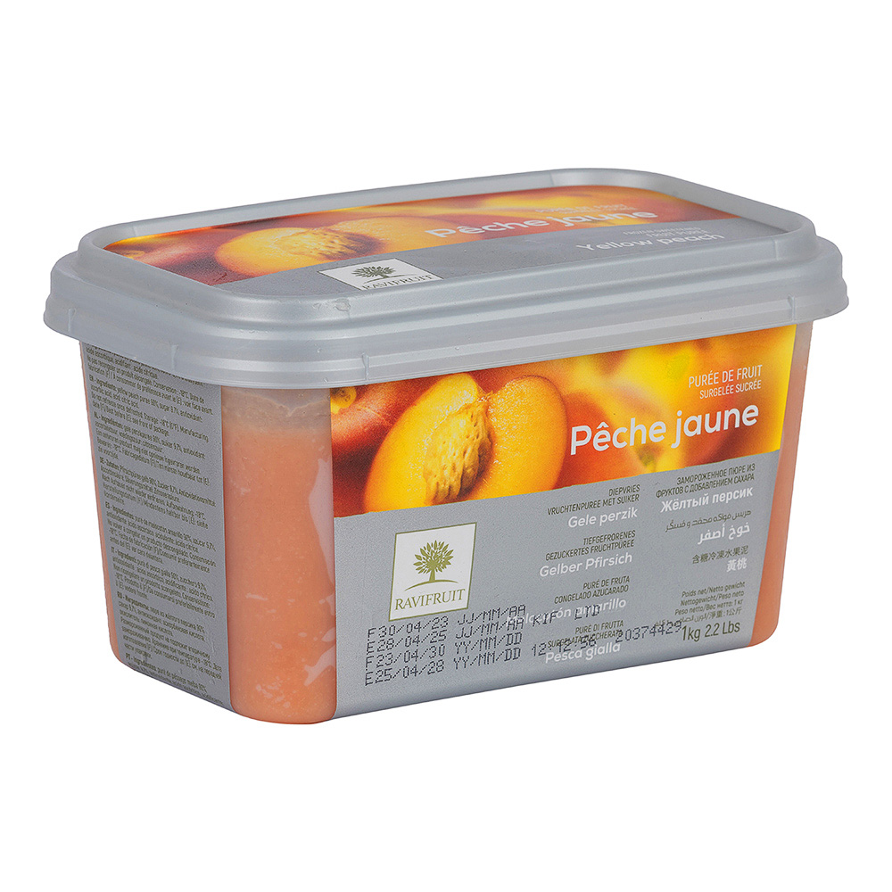 Пюре из желтого персика Ravifruit - это высококачественное пюре, изготовленное из спелых, сочных и сладких желтых ливанских персиков. Этот продукт производится с использованием передовых технологий шоковой заморозки, что обеспечивает максимальную сохранность вкуса и аромата свежих персиков.
Пюре Ravifruit содержит 100% натуральное пюре из спелых персиков, без добавления искусственных красителей, ароматизаторов или консервантов. Кроме того, в составе присутствует 10% сахара, который придает продукту нежную сладость и делает его идеальным для употребления в различных блюдах и напитках.
Пюре обладает универсальным применением и может использоваться как в домашней кулинарии, так и в профессиональных кухнях, кафе или ресторанах. Оно прекрасно подходит для приготовления десертов, муссов, соусов, фруктовых напитков, коктейлей, пирогов и многих других кулинарных творений. Поставляется в удобной упаковке весом 1 кг, что обеспечивает удобство хранения и долгий срок годности продукта. Упаковка выполнена из качественных материалов, которые обеспечивают сохранность пюре и предотвращают его окисление и потерю полезных свойств.
Пюре из желтого персика Ravifruit  - это отличный выбор для тех, кто ценит натуральные продукты и ищет удобное решение для приготовления разнообразных фруктовых блюд и напитков. Его свежий вкус, насыщенный аромат и удобная упаковка делают его отличным компонентом для творческой кулинарии и удовольствия от гастрономических экспериментов.
Изготовлено во Франции.
Упаковка 1 кг.