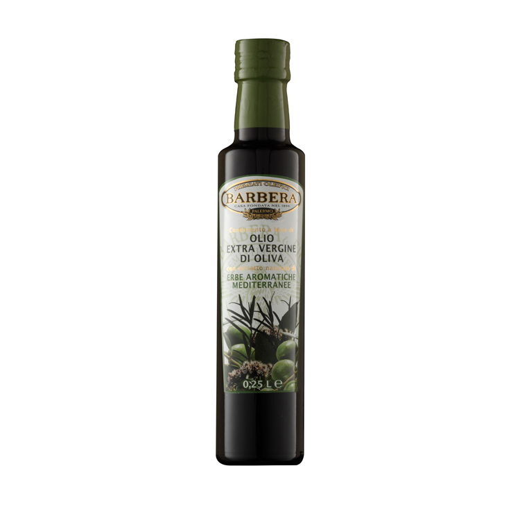 Оливковое масло первого холодного отжима
Произведено из оливок, выращенных на Сицилии. Композиция запаха включает аромат травы Розмарин. 
Только натуральные ингридиенты. 
Подходит для салатов, рыбы и мясных блюд.
